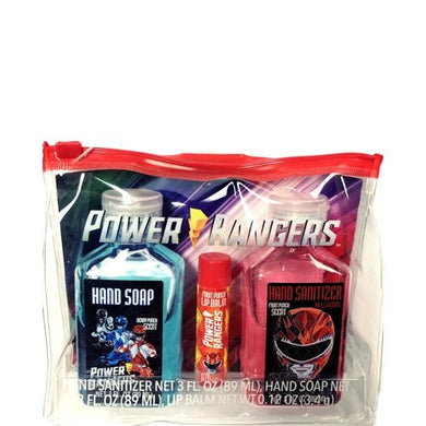 Clearance - Power Rangers Scented Antibacterial Hand Sanitizer, Hand Soap & Lip Balm Travel Combo Pack (3-Pack Gift Set) - DollarFanatic.com