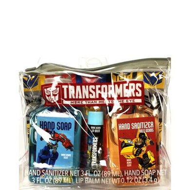 Clearance - Transformers Scented Antibacterial Hand Sanitizer, Hand Soap & Lip Balm Travel Combo Pack (3-Pack Gift Set) - DollarFanatic.com