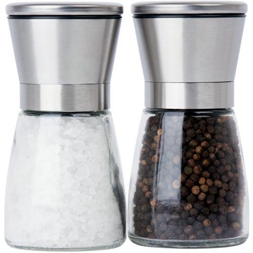 Stainless Steel Top Salt + Pepper Mill Grinders (Elevating the Cooking Experience) with Free Local Delivery in Champaign & Vermilion County IL.